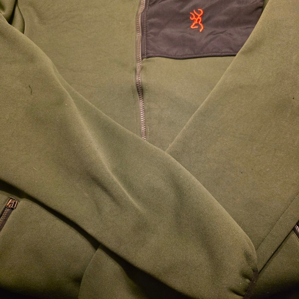 Browning Olive Green Fleece Lined Full Zip Jacket - Men's Large
